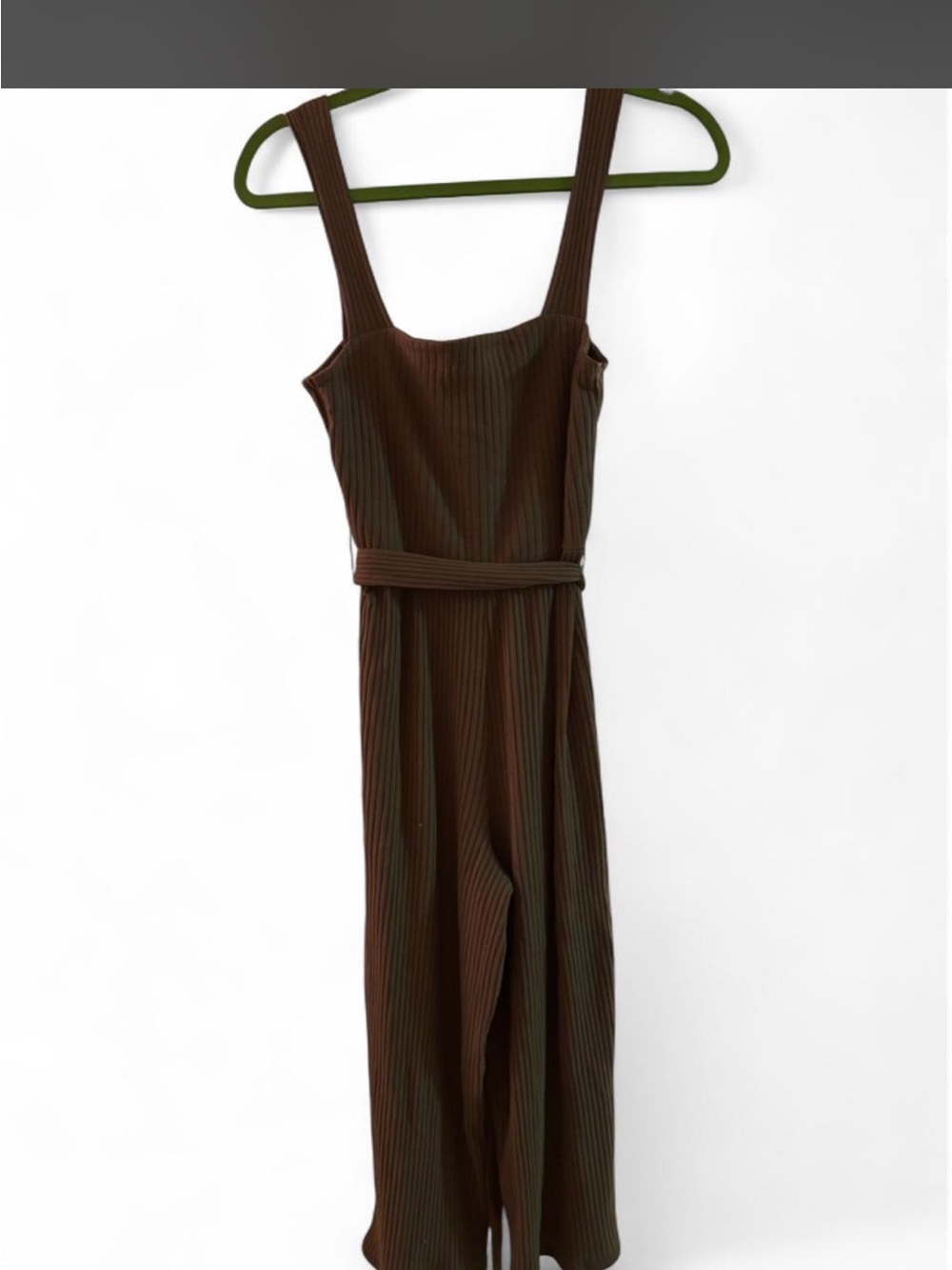 American Eagle Outfitters Olive Green Ribbed Jumpsuit